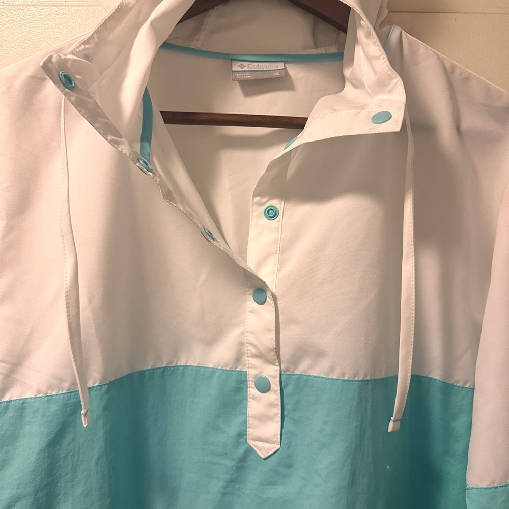 Columbia PFG Color Red Blue White XL Windbreaker Jacket - Picture 6 of 7